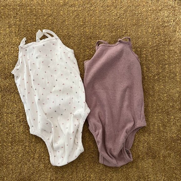 H&M Camisole Tank Top Bodysuits In Rose Oink Floral Print 2T - Picture 2 of 3